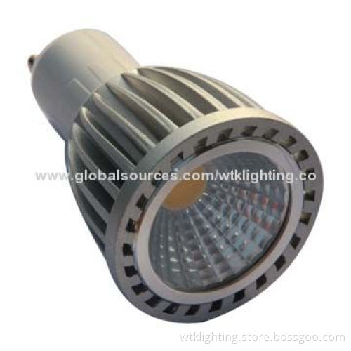 5W COB LED Spotlight, 5,60lm, GU10/MR16/E27 Base, Aluminum Housing, 2,700-3,500/3,500-5,000/5,000-70